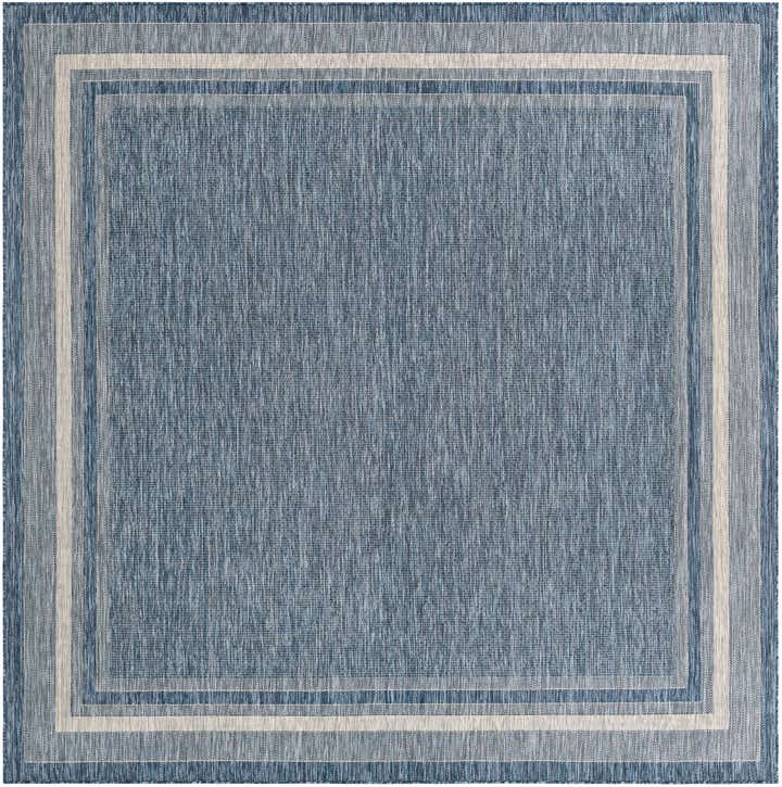 10' x 10' Easy-Clean Border Indoor / Outdoor Square Rug