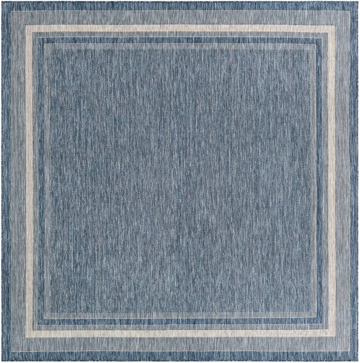 Detail image of 10' x 10' Easy-Clean Border Indoor / Outdoor Square Rug