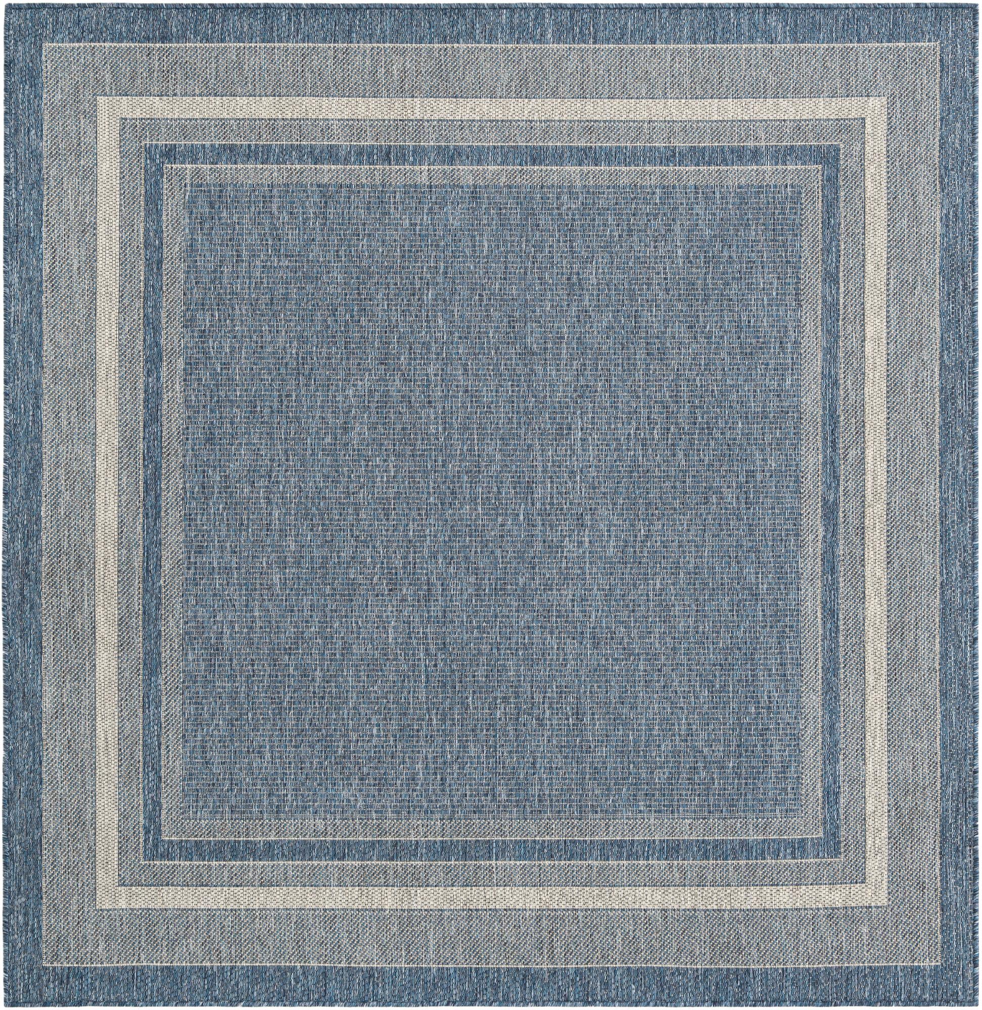 Primary image 6' x 6'  Washable Border Indoor / Outdoor Square Rug