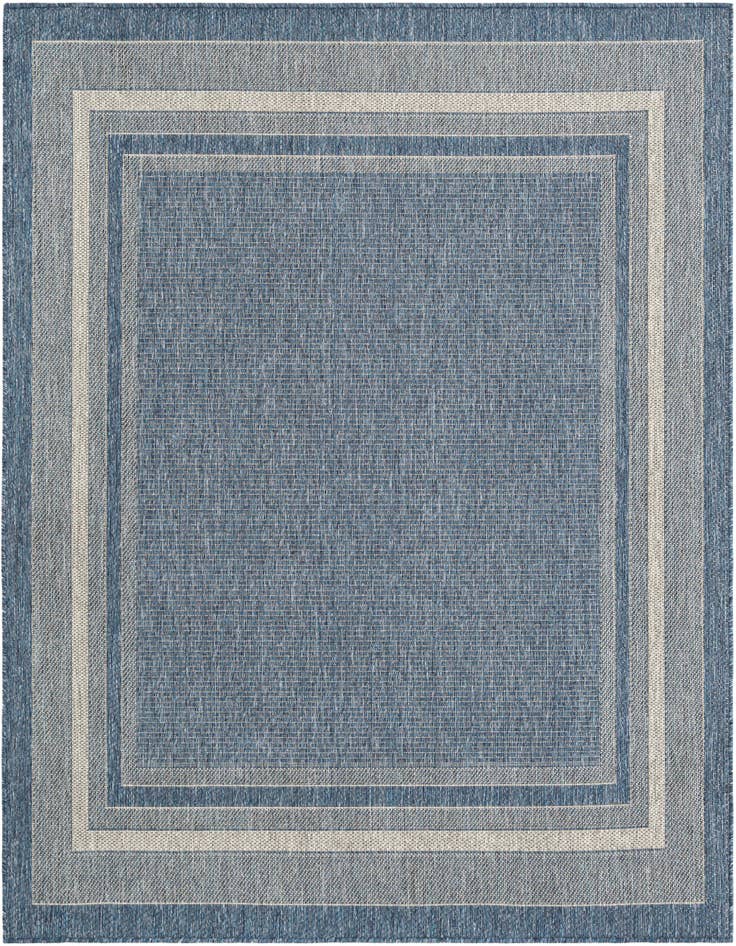 Detail image of 6' x 6' Easy-Clean Border Indoor / Outdoor Square Rug
