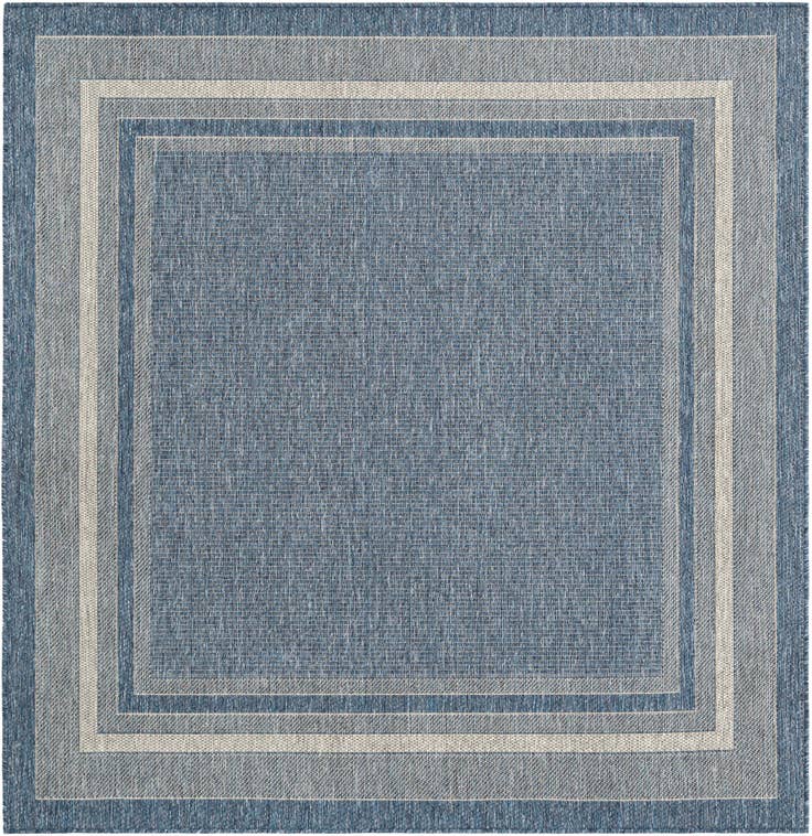 Detail image of 6' x 6' Easy-Clean Border Indoor / Outdoor Square Rug