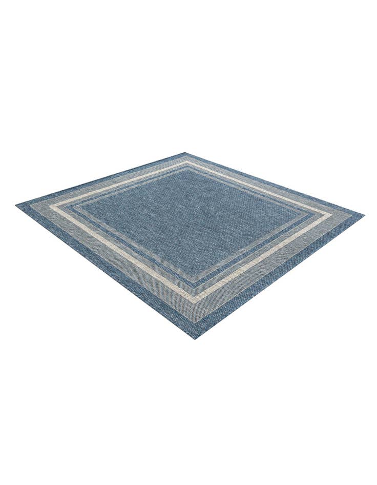 Detail image of 6' x 6'  Washable Border Indoor / Outdoor Square Rug