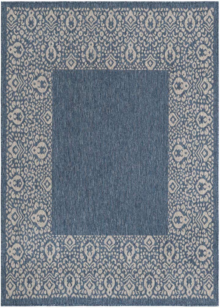 6' x 6' Easy-Clean Border Indoor / Outdoor Square Rug