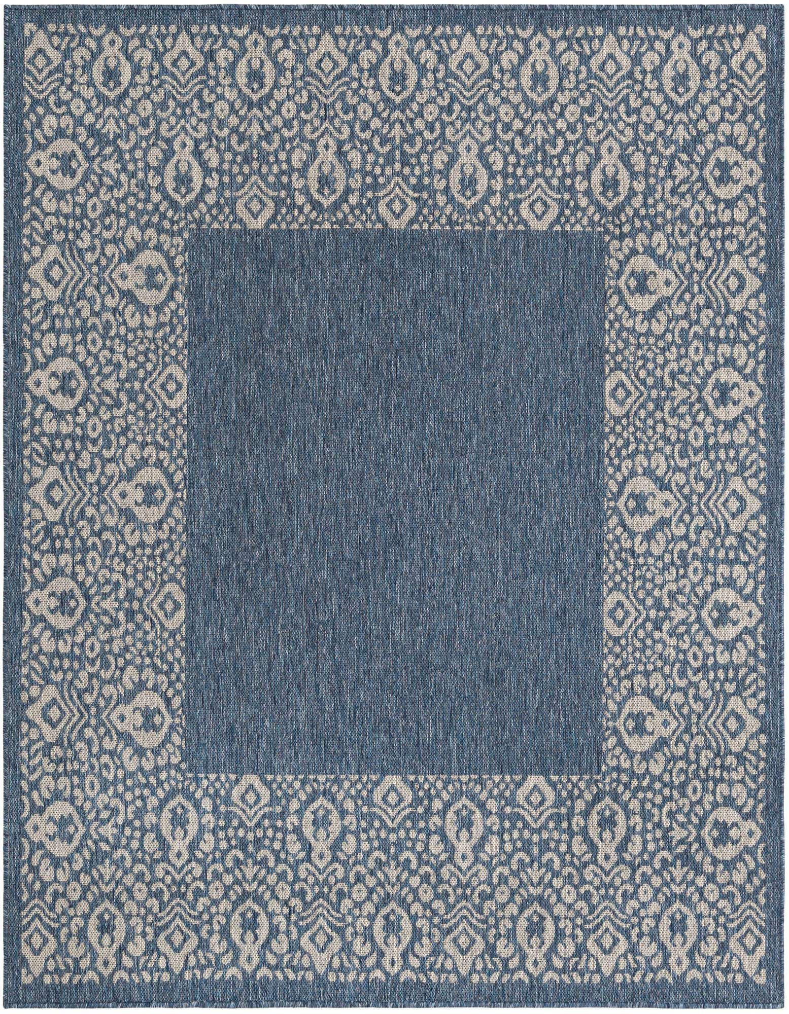 6' x 6' Easy-Clean Border Indoor / Outdoor Square Rug
