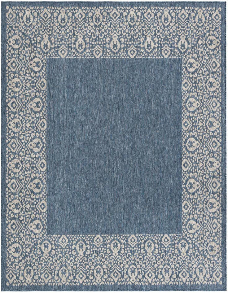 Detail image of 7' 10 x 7' 10 Easy-Clean Border Indoor / Outdoor Square Rug