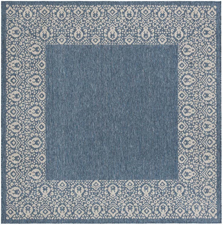 Detail image of 7' 10 x 7' 10 Easy-Clean Border Indoor / Outdoor Square Rug