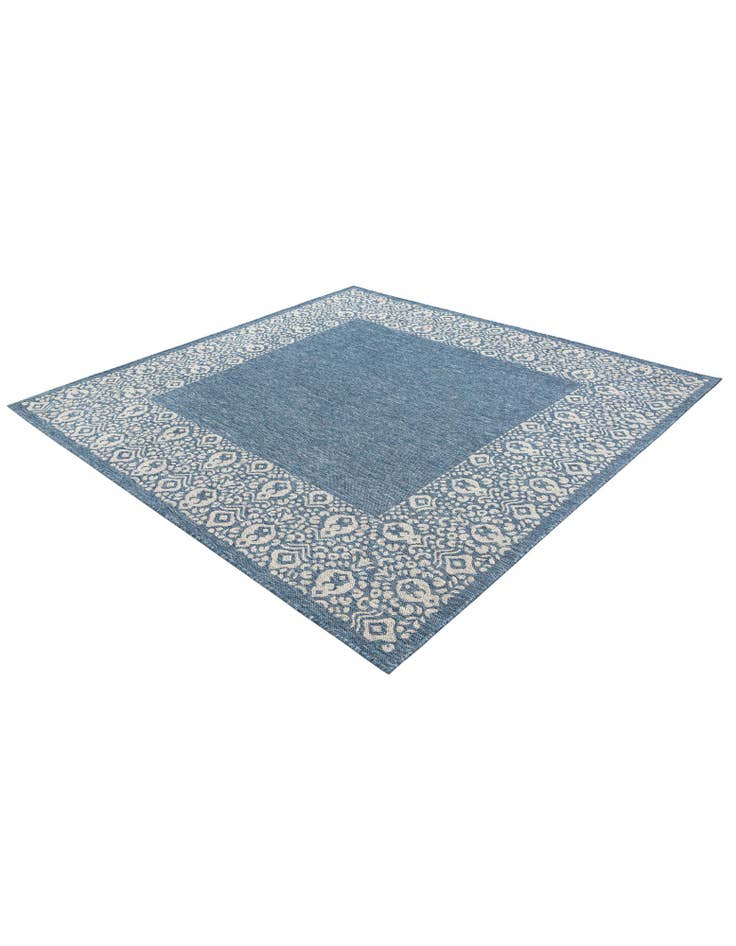 Detail image of 7' 10 x 7' 10  Washable Border Indoor / Outdoor Square Rug