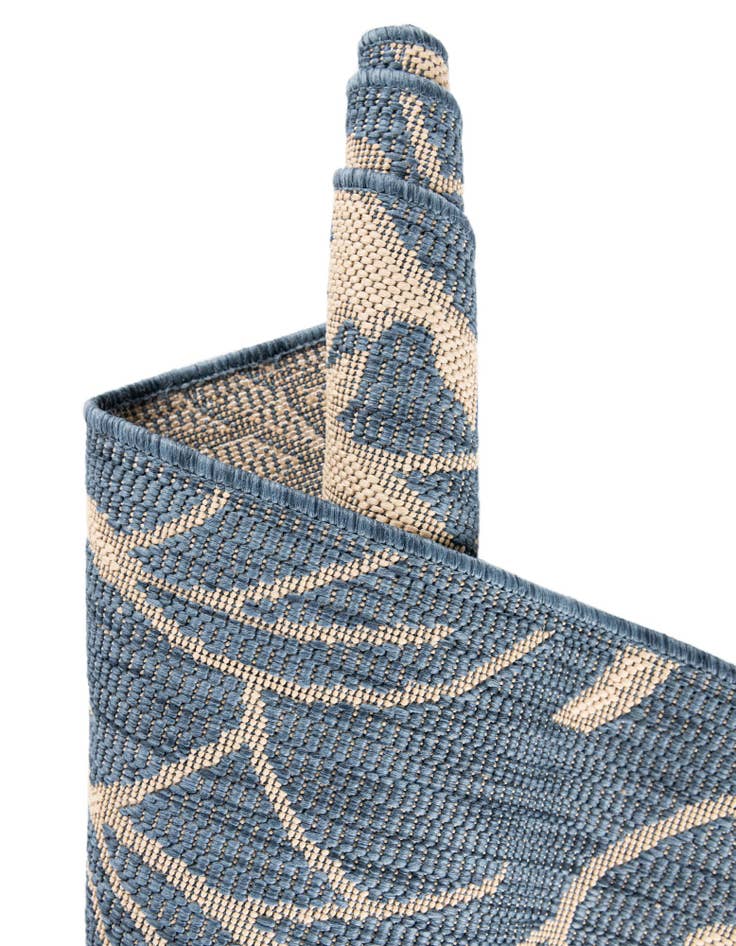 Detail image of 6' x 6'  Washable Botanical Indoor / Outdoor Square Rug