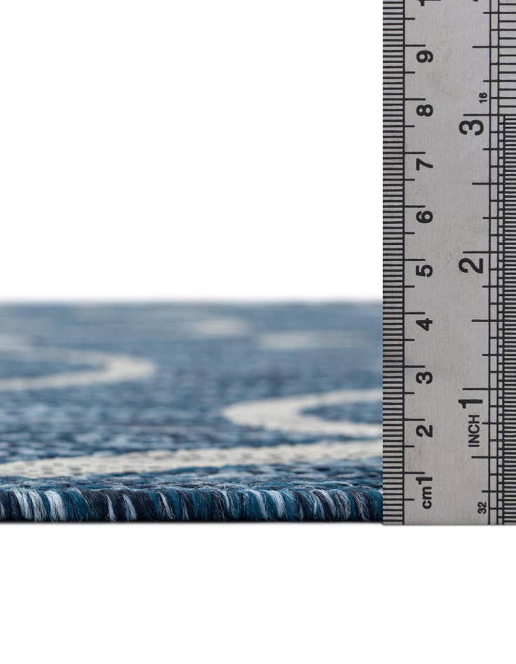 Detail image of 13' x 13' Easy-Clean Botanical Indoor / Outdoor Square Rug