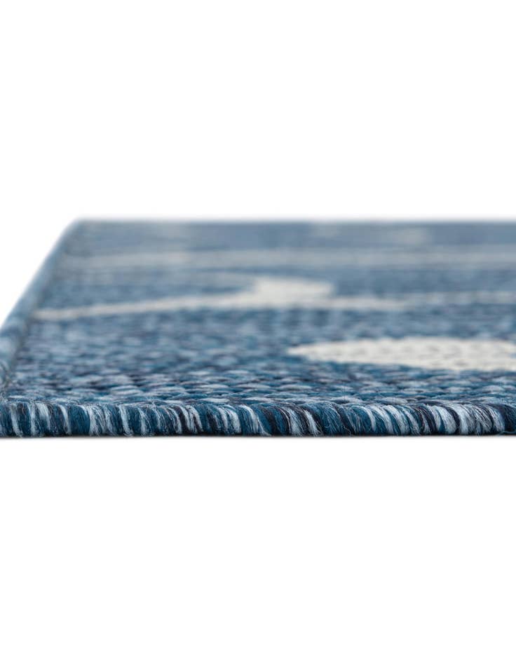 Detail image of 13' x 13' Easy-Clean Botanical Indoor / Outdoor Square Rug