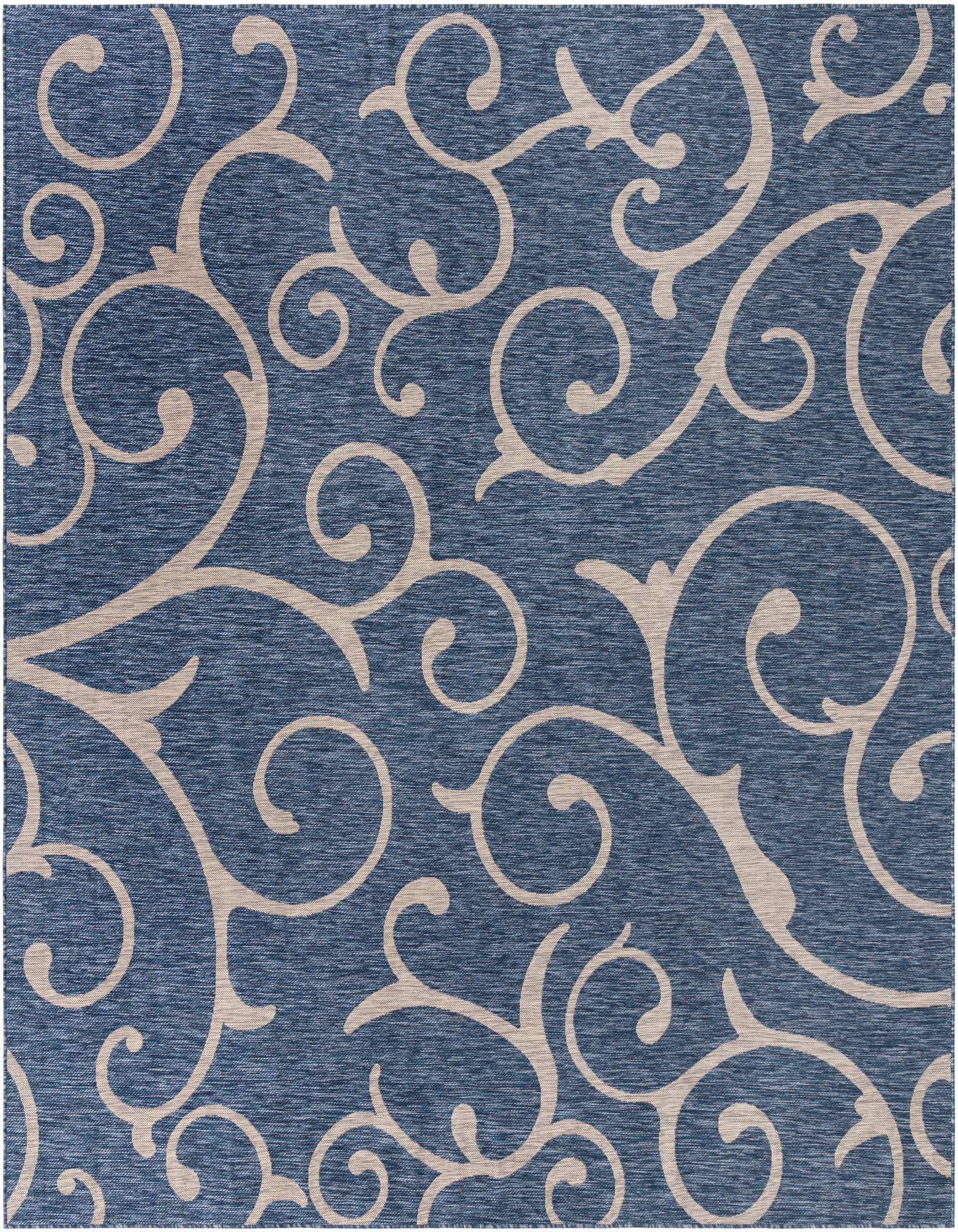10' 8 x 10' 8 Easy-Clean Botanical Indoor / Outdoor Square Rug