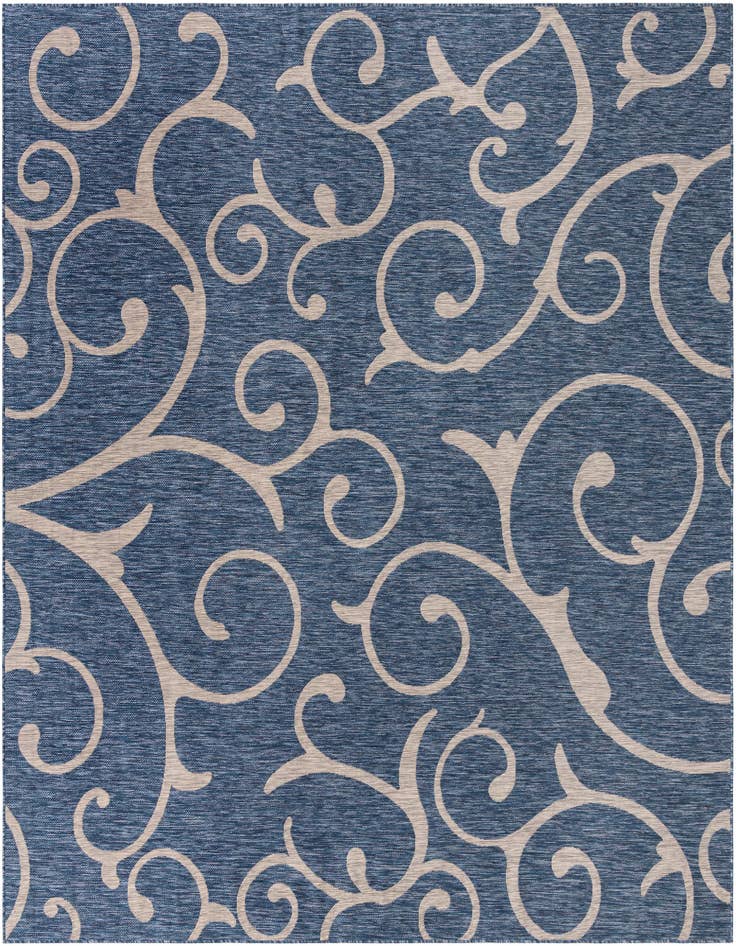 Detail image of 10' 8 x 10' 8 Easy-Clean Botanical Indoor / Outdoor Square Rug