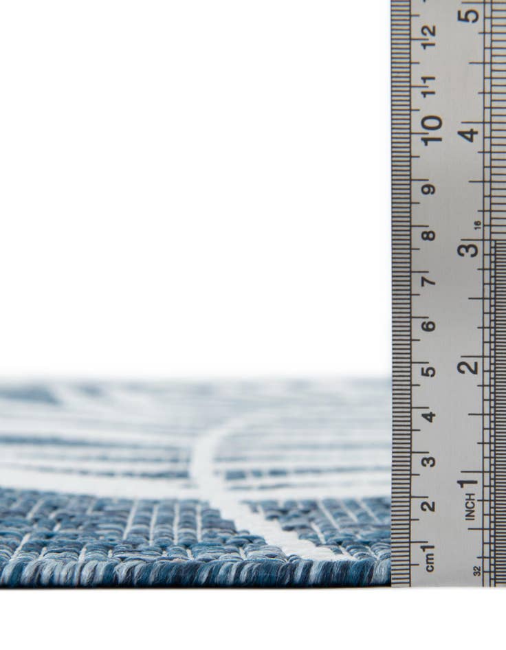 Detail image of 13' x 13' Easy-Clean Botanical Indoor / Outdoor Square Rug