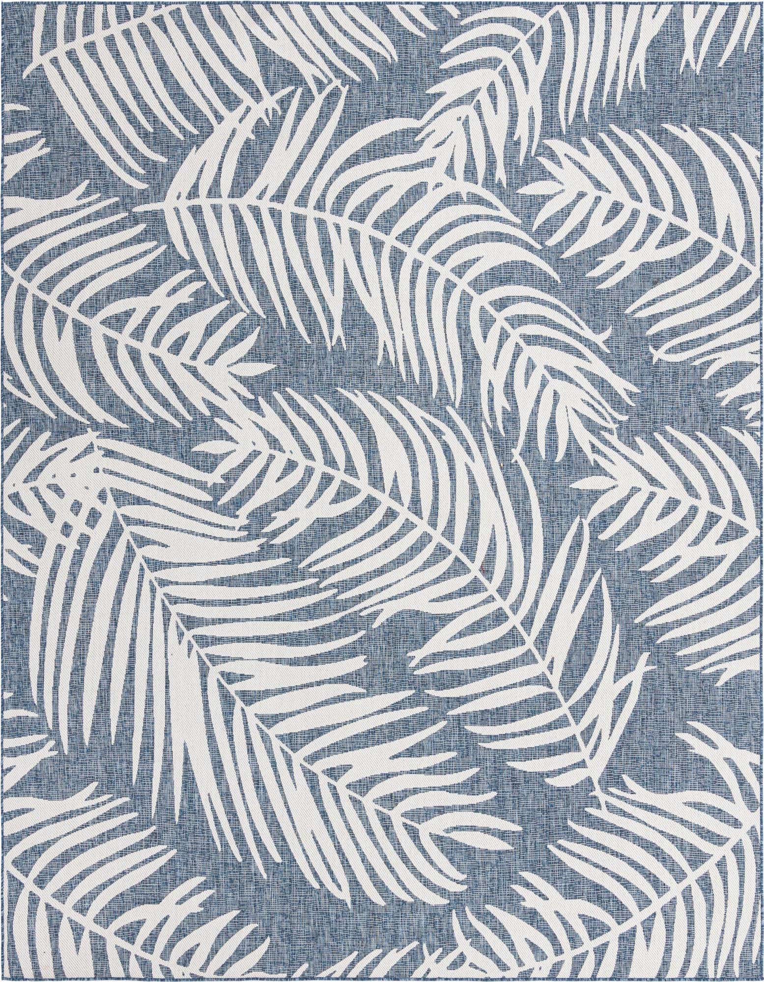 10' 8 x 10' 8 Easy-Clean Botanical Indoor / Outdoor Square Rug