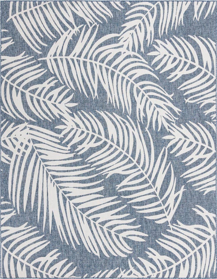 Detail image of 10' 8 x 10' 8 Easy-Clean Botanical Indoor / Outdoor Square Rug