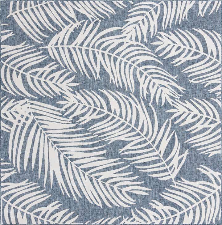 10' 8 x 10' 8 Easy-Clean Botanical Indoor / Outdoor Square Rug