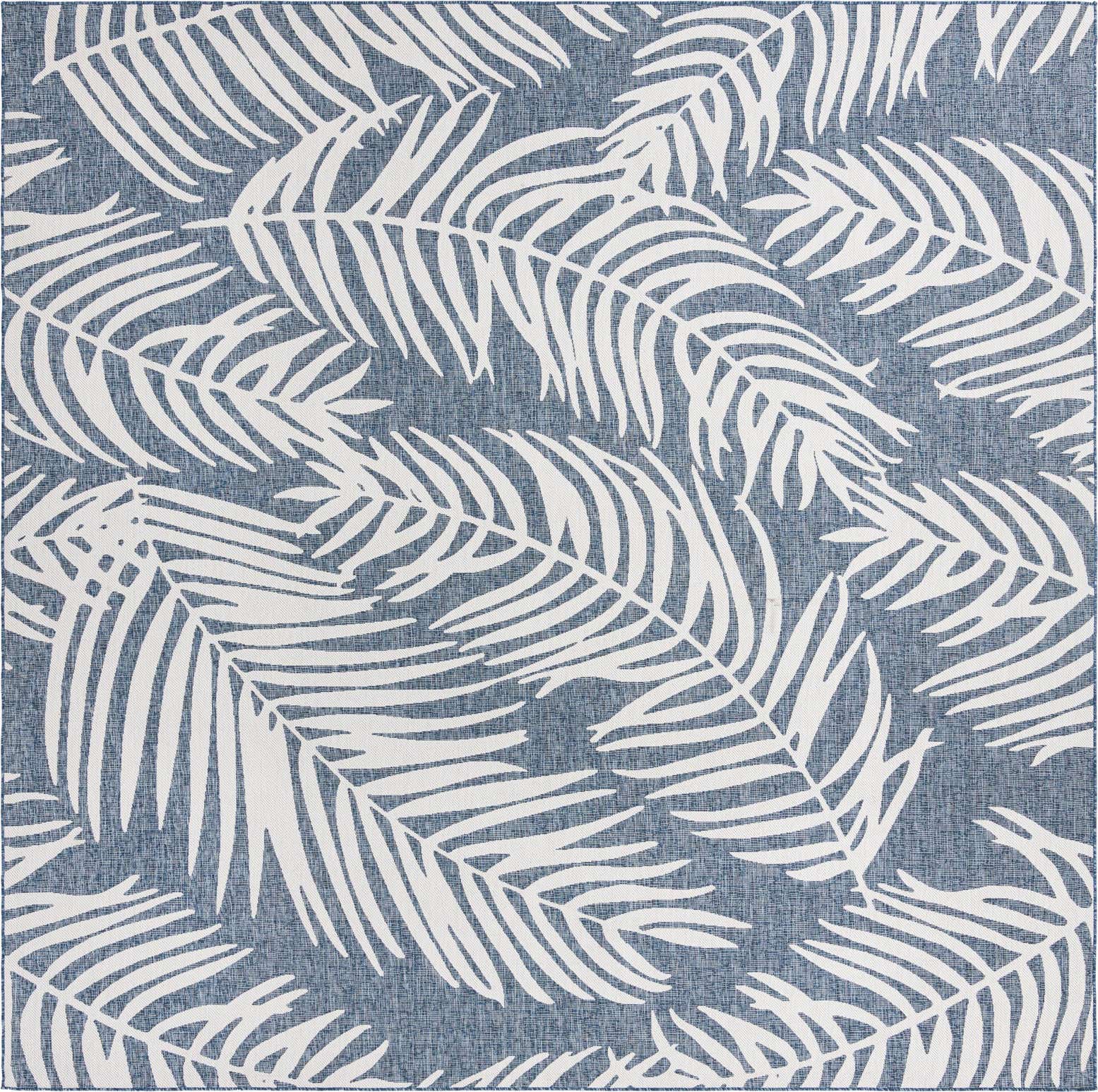 13' x 13' Easy-Clean Botanical Indoor / Outdoor Square Rug