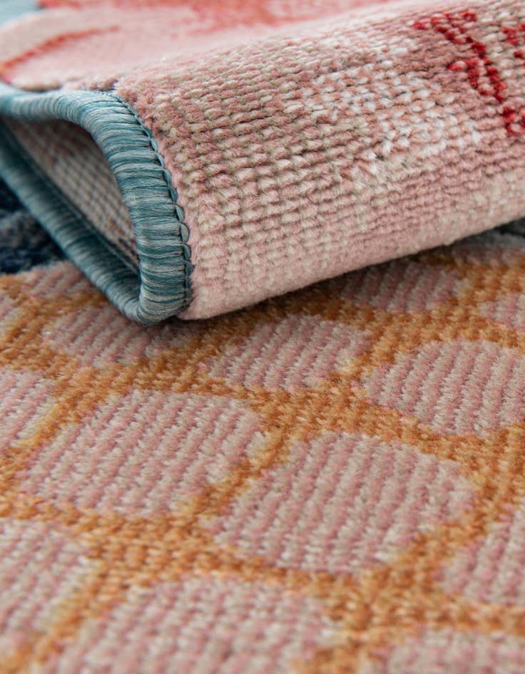 Detail image of 8' 2 x 8' 2  Washable Botanical Indoor / Outdoor Square Rug