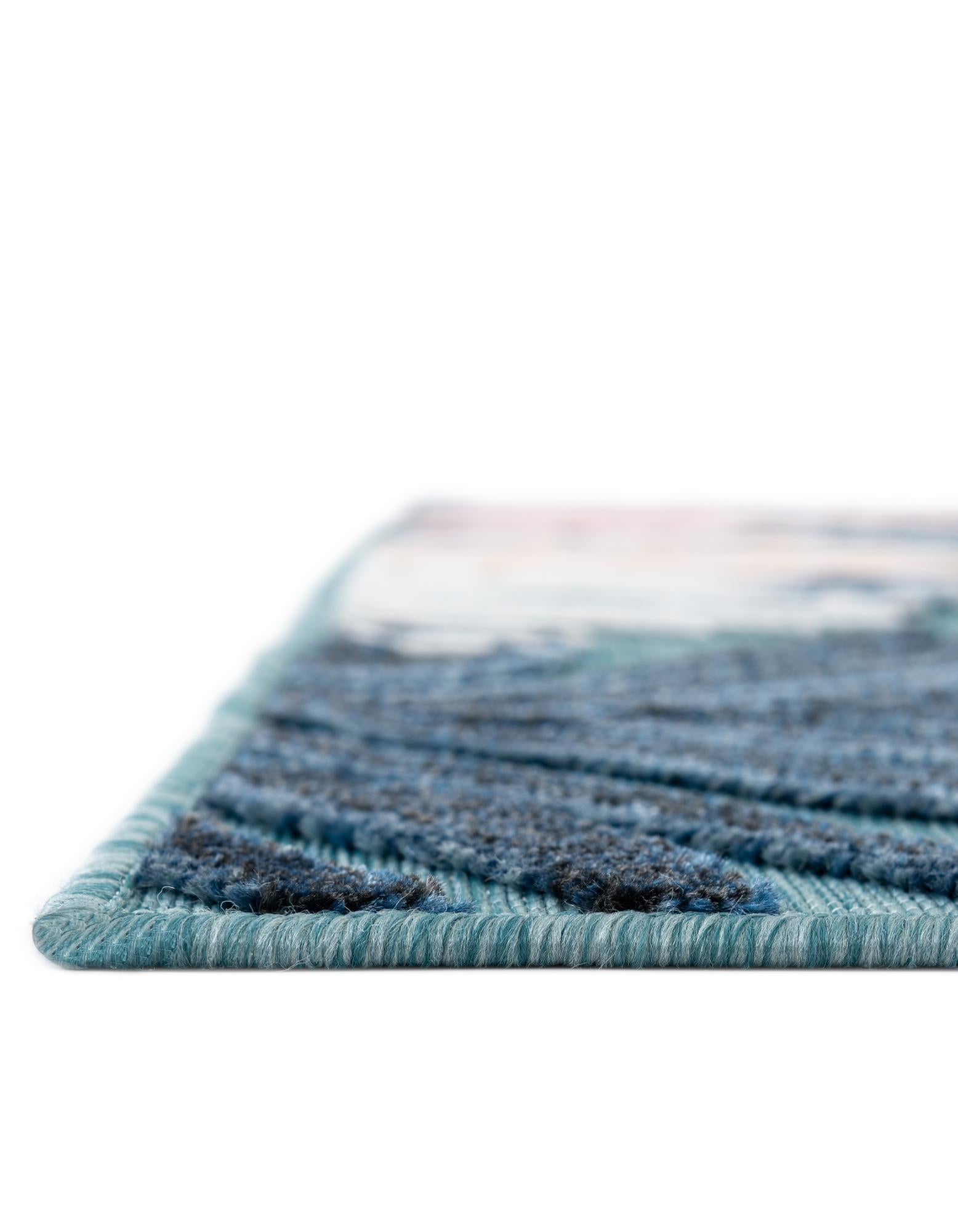 8' 2 x 8' 2 Easy-Clean Botanical Indoor / Outdoor Square Rug