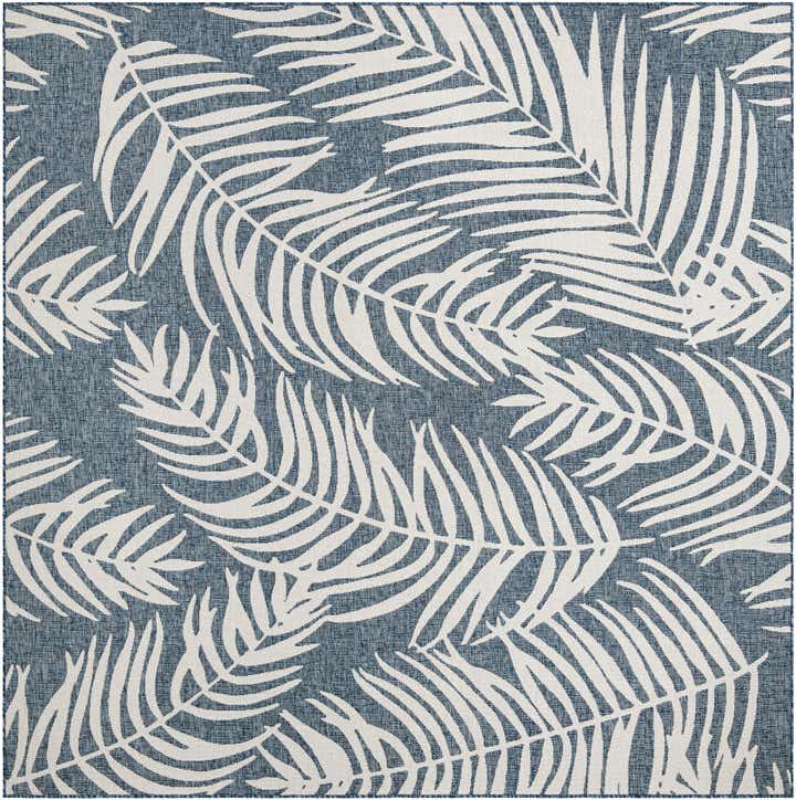 10' x 10' Easy-Clean Botanical Indoor / Outdoor Square Rug