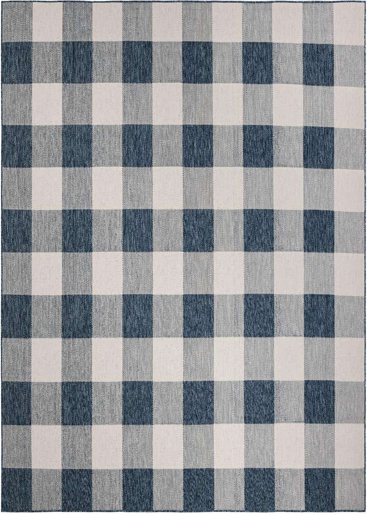 10' x 10' Easy-Clean Checkered Indoor / Outdoor Square Rug