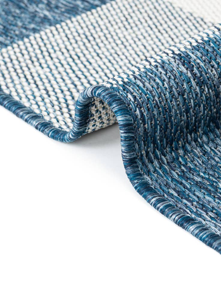 Detail image of 10' x 10' Easy-Clean Checkered Indoor / Outdoor Square Rug