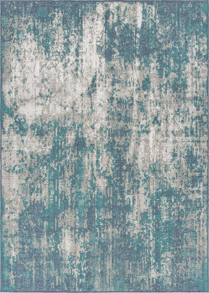 7' 10 x 7' 10 Easy-Clean Coastal Indoor / Outdoor Square Rug