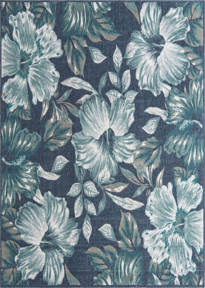 7' 10 x 7' 10 Easy-Clean Coastal Indoor / Outdoor Square Rug