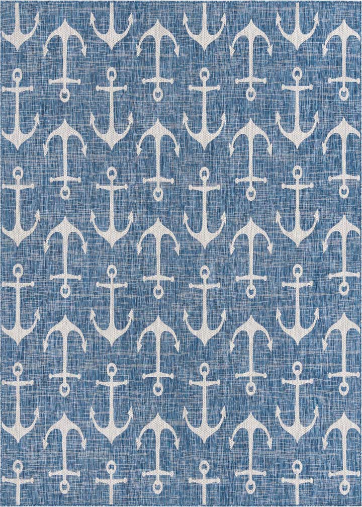 10' x 10' Easy-Clean Coastal Indoor / Outdoor Square Rug