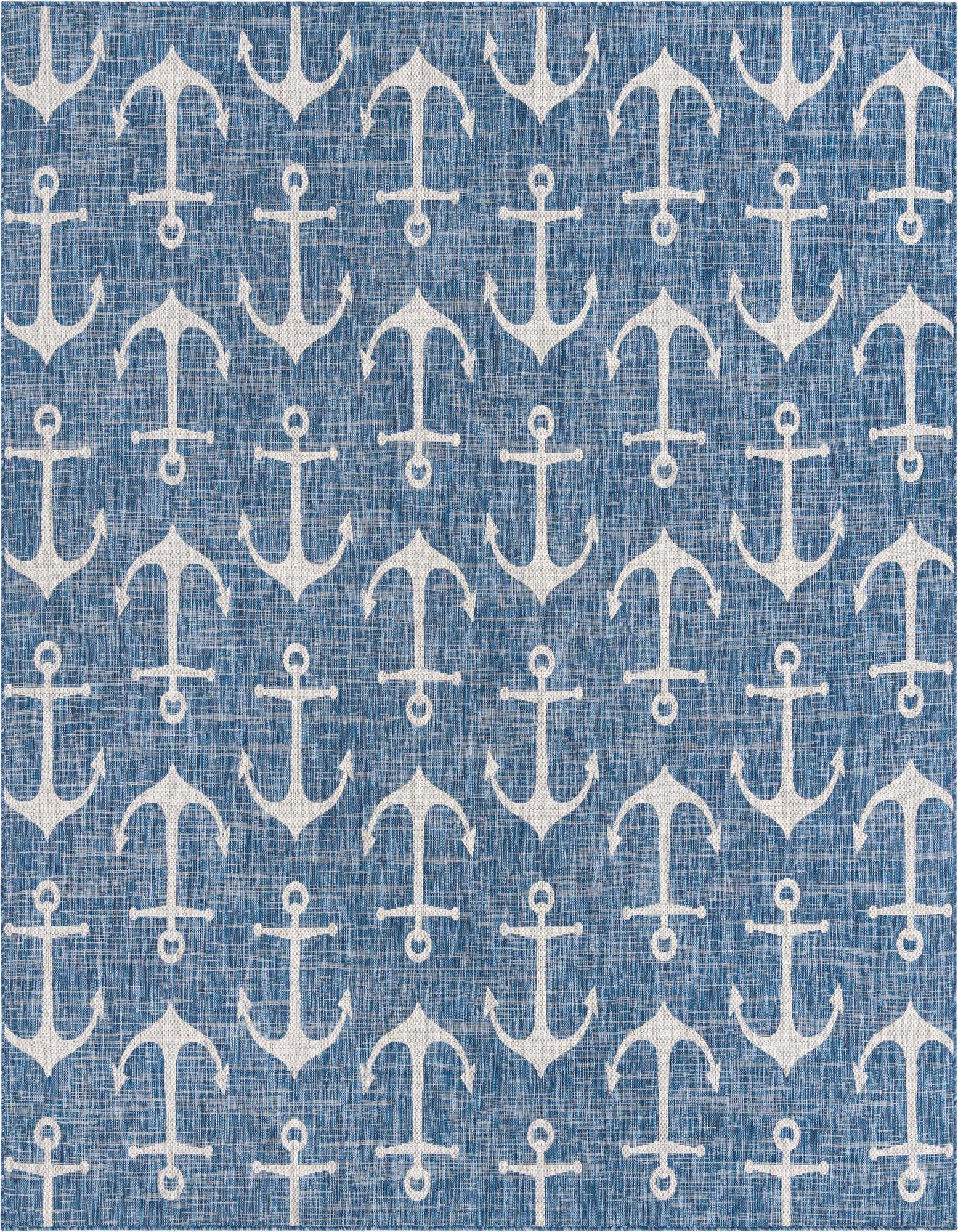 10' x 10' Easy-Clean Coastal Indoor / Outdoor Square Rug