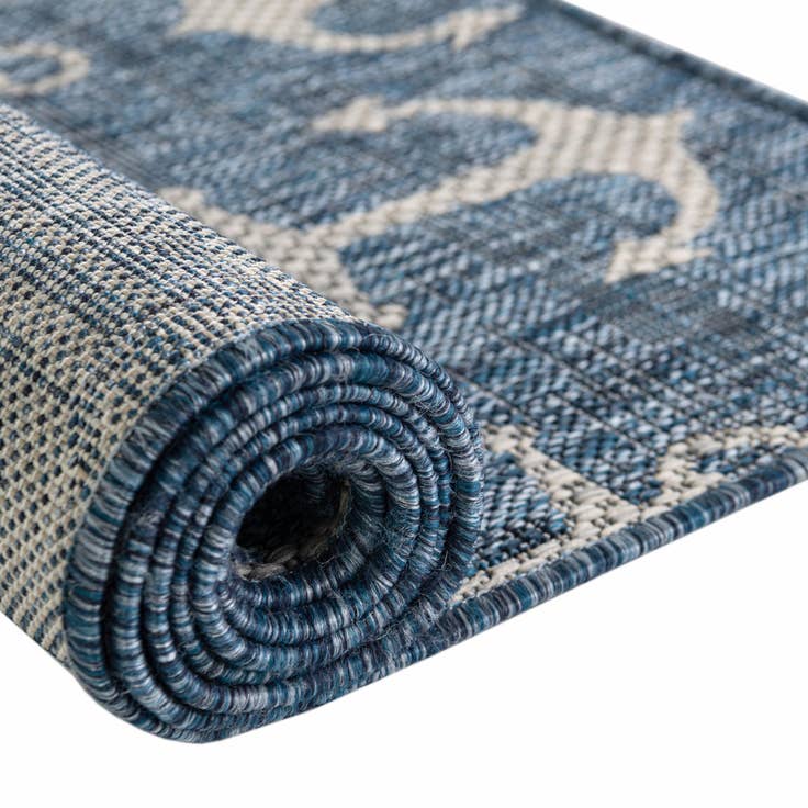 Detail image of 13' x 13' Easy-Clean Coastal Indoor / Outdoor Square Rug