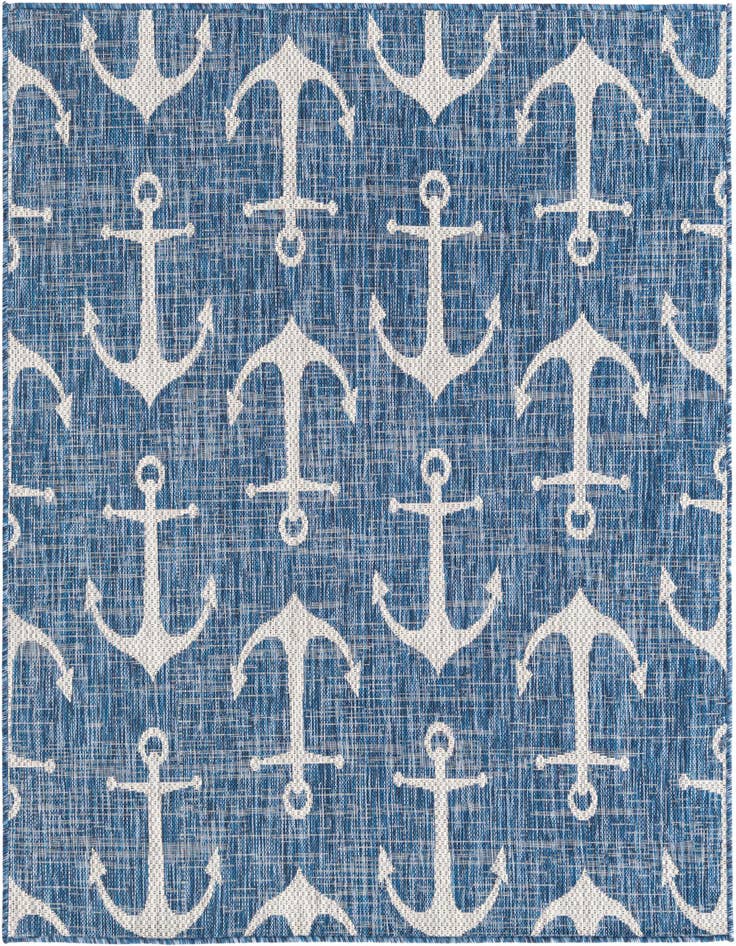 Detail image of 5' 3 x 5' 3 Easy-Clean Coastal Indoor / Outdoor Square Rug