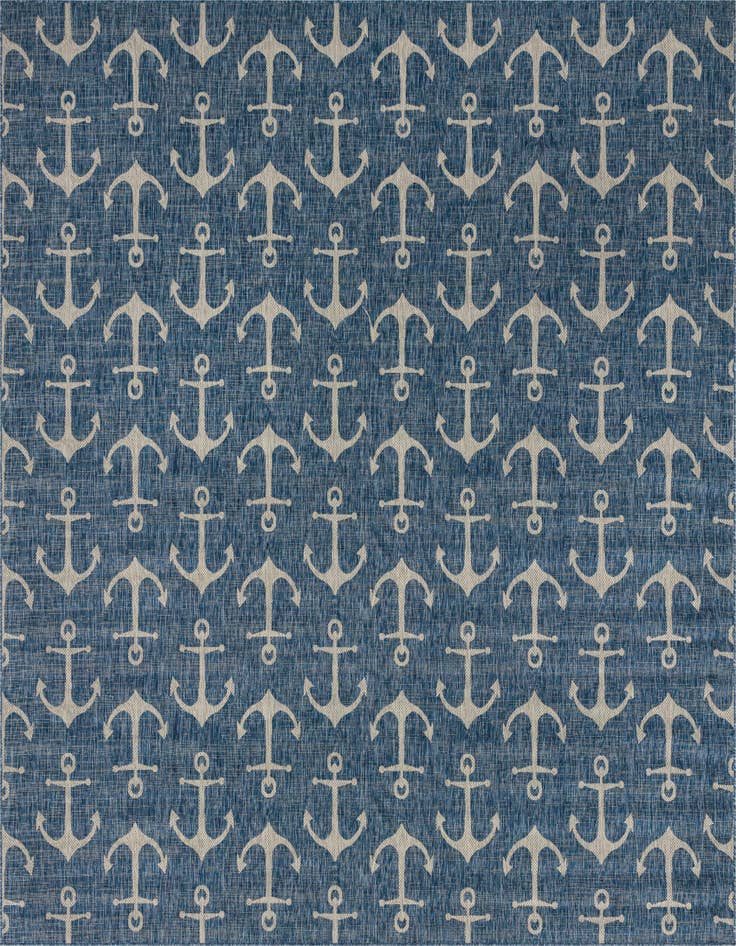 Detail image of 13' x 13' Easy-Clean Coastal Indoor / Outdoor Square Rug