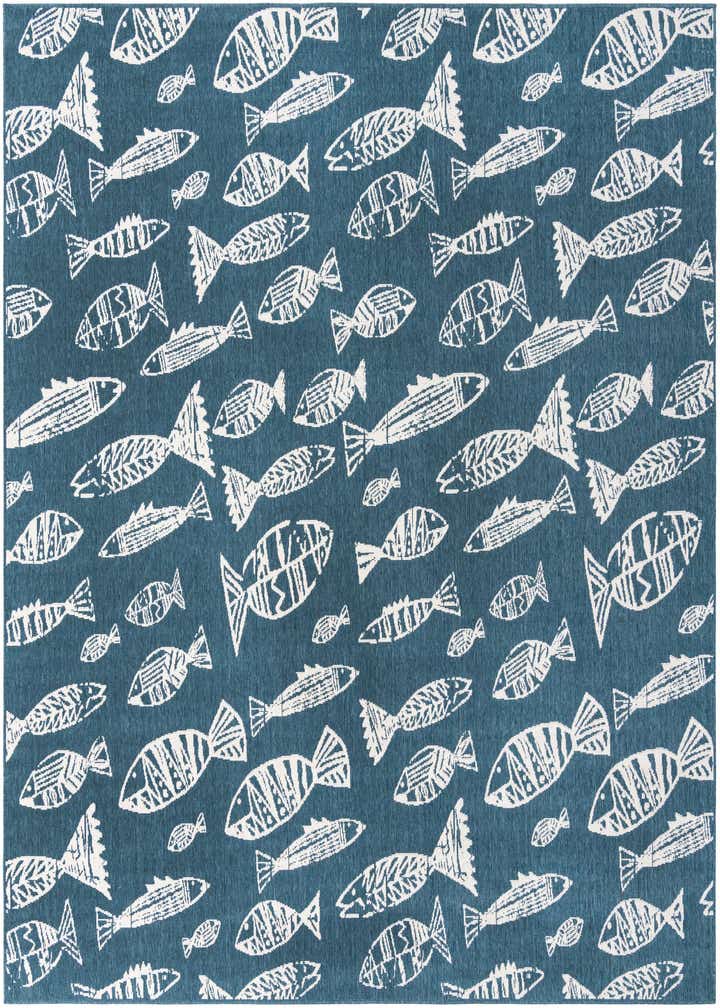 10' x 10' Easy-Clean Coastal Indoor / Outdoor Square Rug