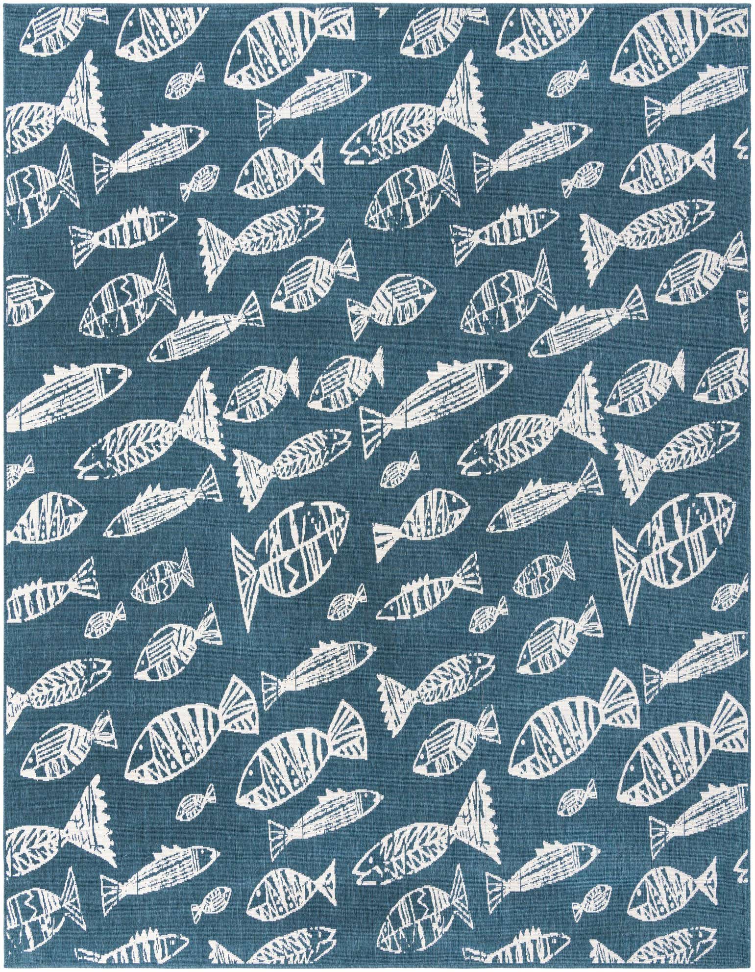 10' x 10' Easy-Clean Coastal Indoor / Outdoor Square Rug