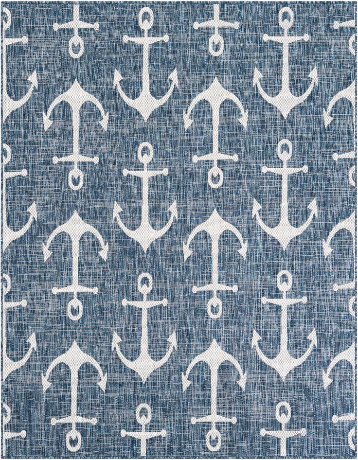 Detail image of 6' x 6' Easy-Clean Coastal Indoor / Outdoor Square Rug
