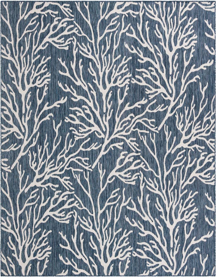 Detail image of 10' x 10' Easy-Clean Coastal Indoor / Outdoor Square Rug
