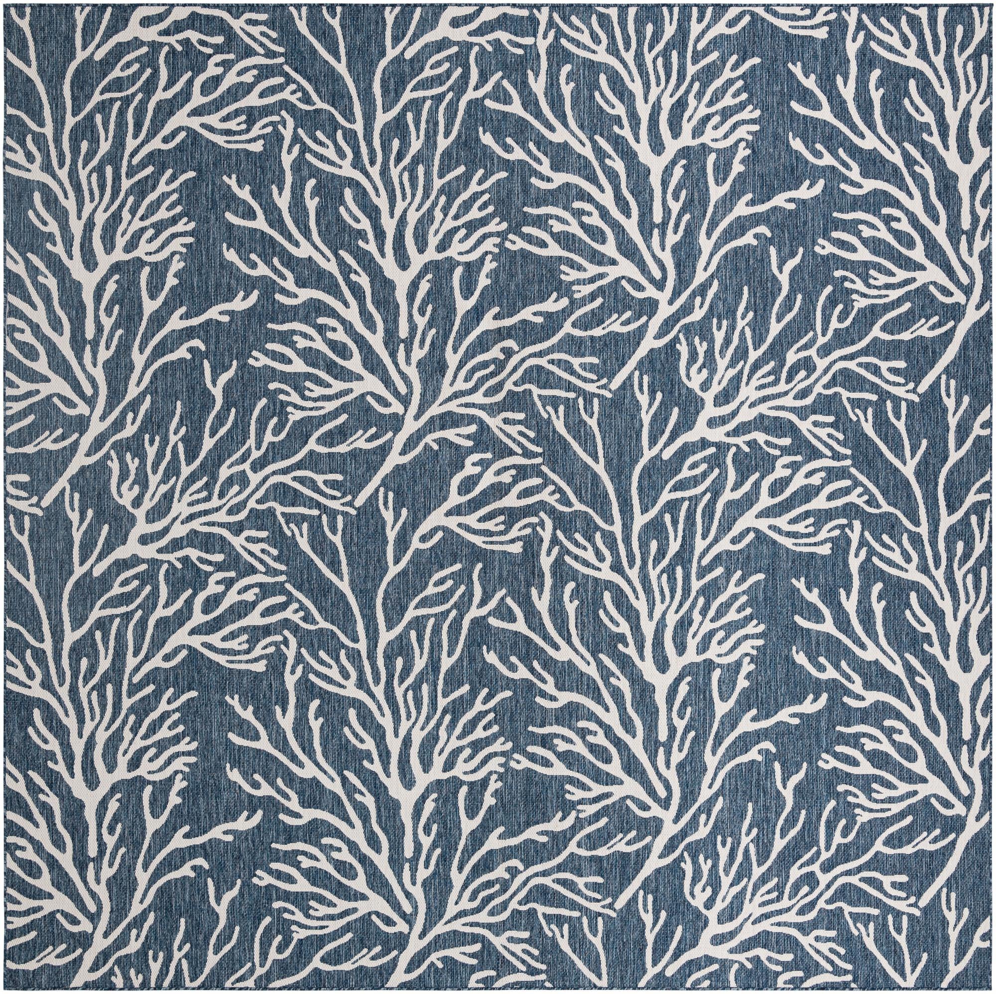 12' x 12' Easy-Clean Coastal Indoor / Outdoor Square Rug