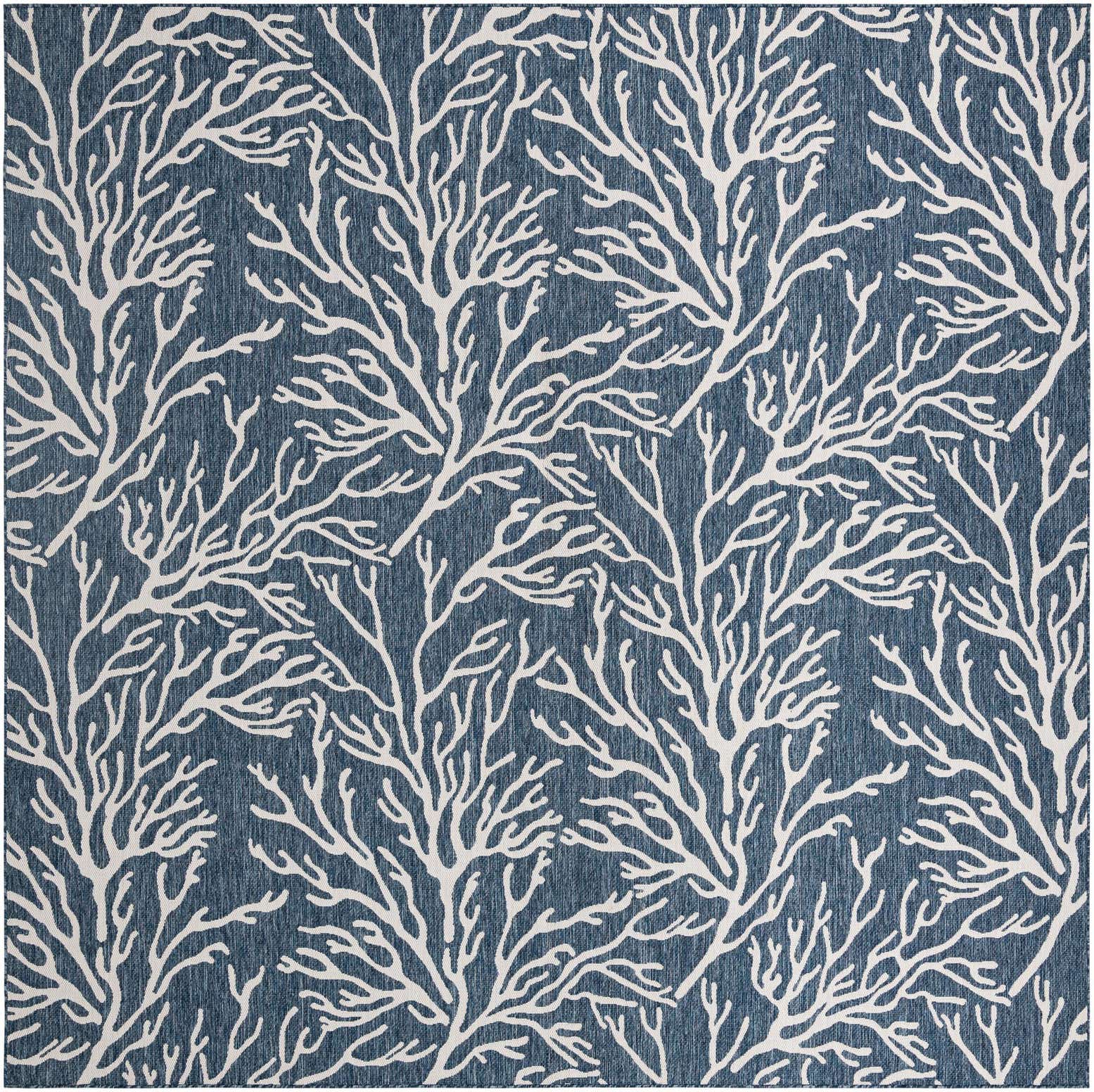 12' x 12' Easy-Clean Coastal Indoor / Outdoor Square Rug
