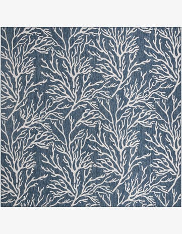 12' x 12' Easy-Clean Coastal Indoor / Outdoor Square Rug