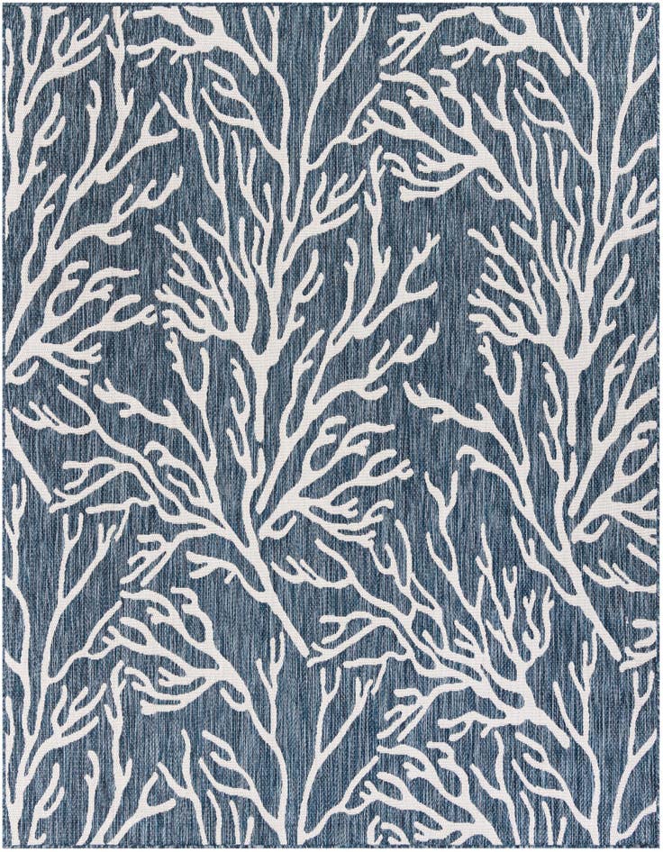 Detail image of 7' 10 x 7' 10 Easy-Clean Coastal Indoor / Outdoor Square Rug