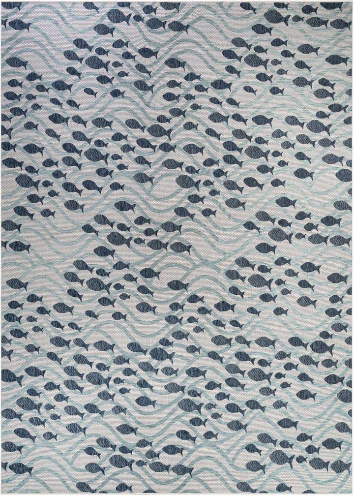 13' x 13' Easy-Clean Coastal Indoor / Outdoor Square Rug