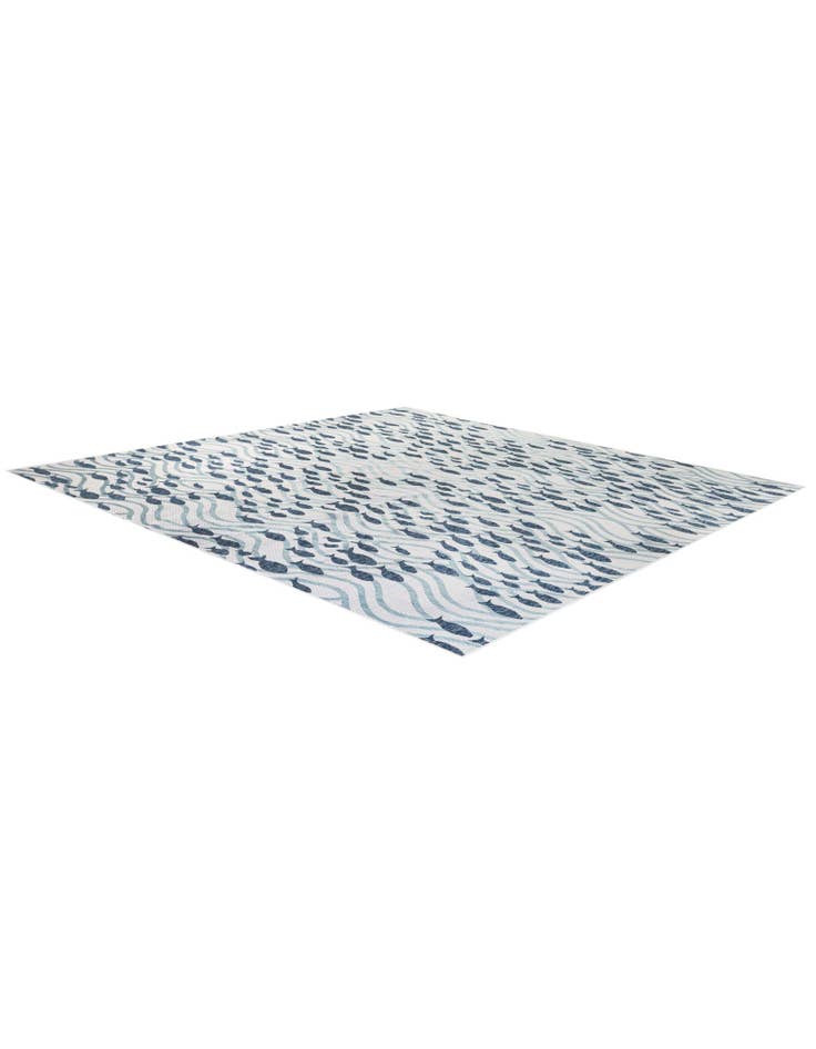 Detail image of 13' x 13'  Washable Coastal Indoor / Outdoor Square Rug