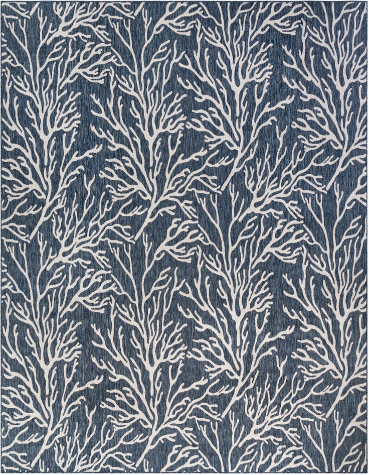 Detail image of 13' x 13' Easy-Clean Coastal Indoor / Outdoor Square Rug