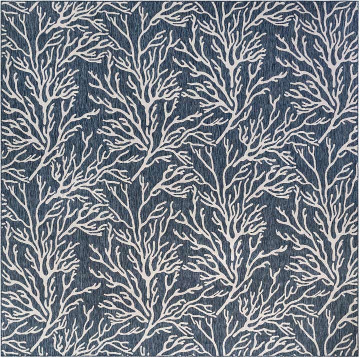 13' x 13' Easy-Clean Coastal Indoor / Outdoor Square Rug