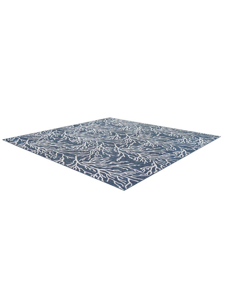 Detail image of 13' x 13' Easy-Clean Coastal Indoor / Outdoor Square Rug