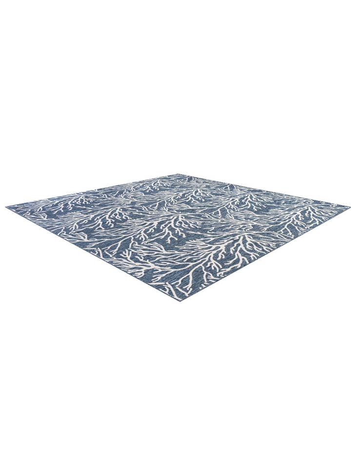 Detail image of 13' x 13'  Washable Coastal Indoor / Outdoor Square Rug