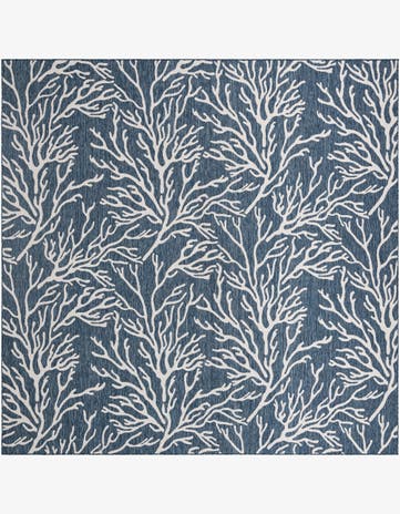12' x 12' Easy-Clean Coastal Indoor / Outdoor Square Rug