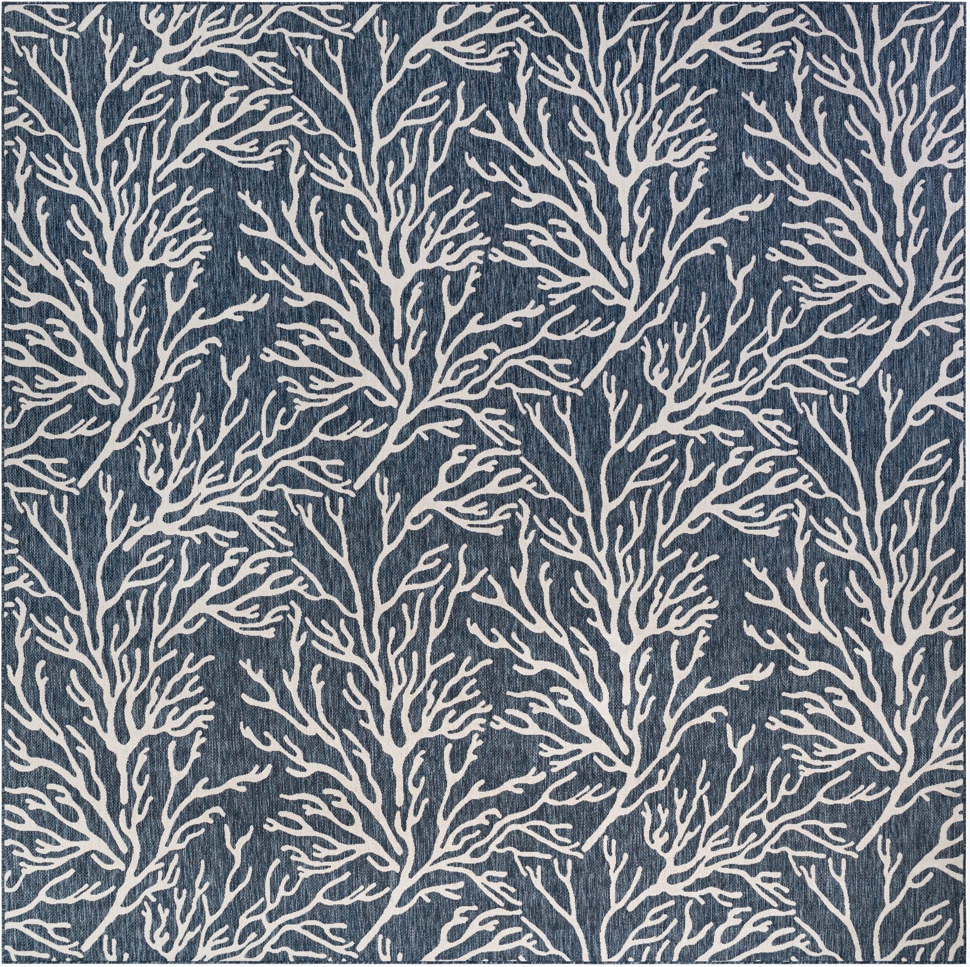 13' x 13'  Washable Coastal Indoor / Outdoor Square Rug