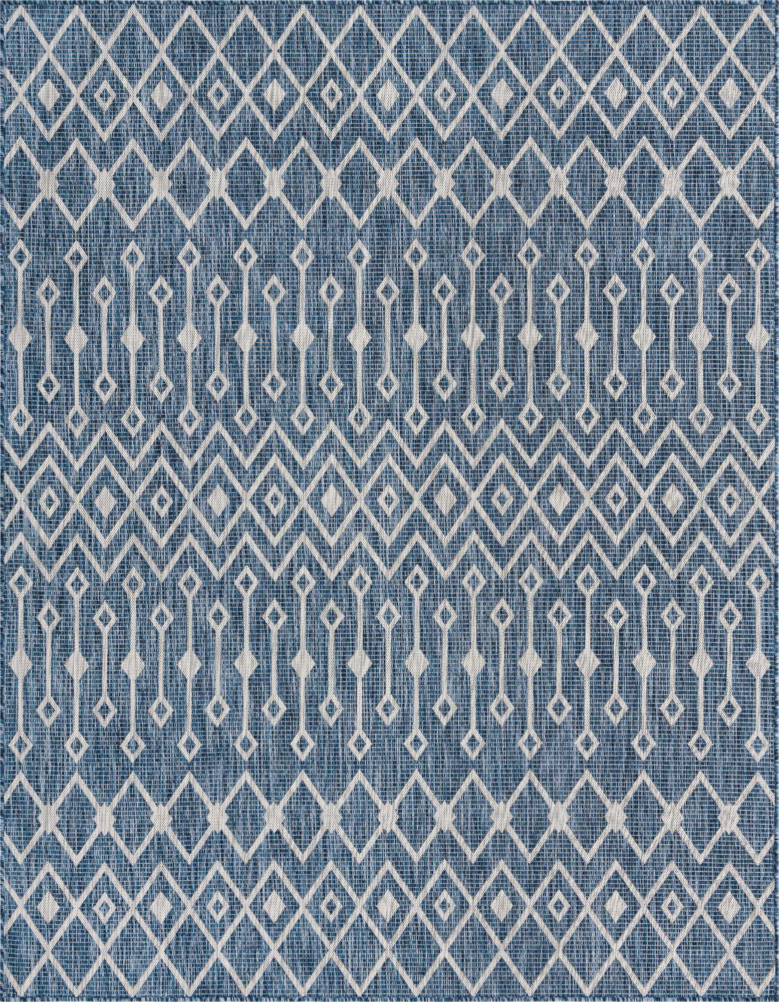 7' 10 x 7' 10 Easy-Clean Lattice Indoor / Outdoor Square Rug